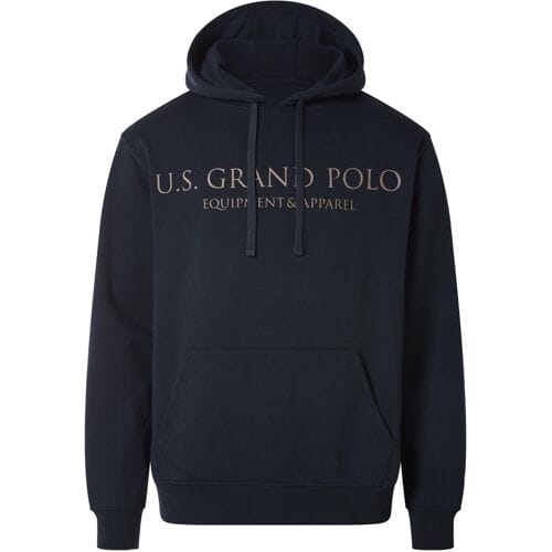 ESMARA MEN x U.S. Grand Polo heren sweathoodie (Marineblauw, M)