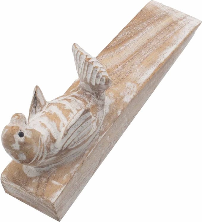 Handgesneden Deurstopper - Zeehond - Hout - 16.5x4x6cm