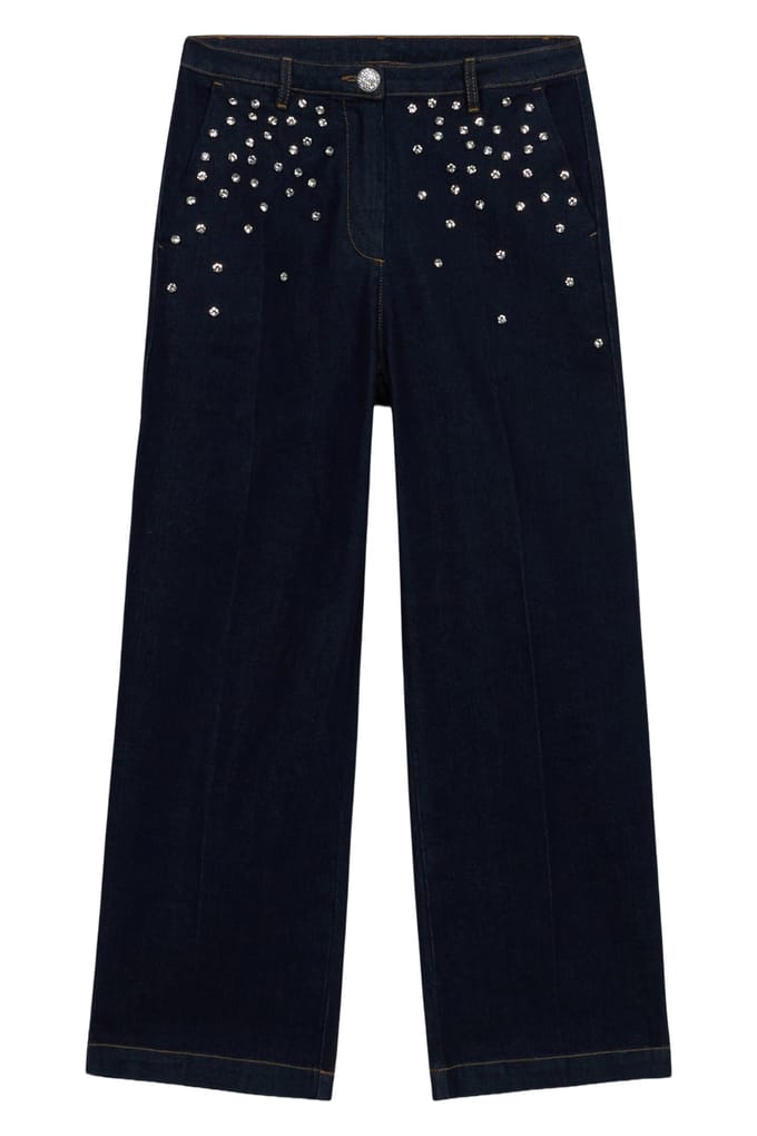 Oltre Jeans With Crystal Set Stones Blue Taglia: 42 | Jeans straight fit Outlet | Donna | Blu