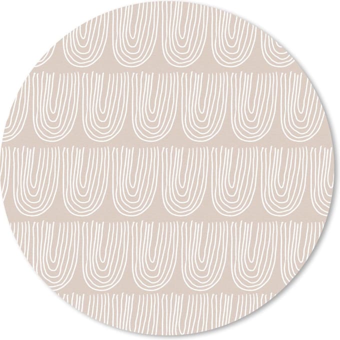 Muismat rond 20x20 cm - Mousepad Zomer - Bogen - Wit - Ronde muismatten