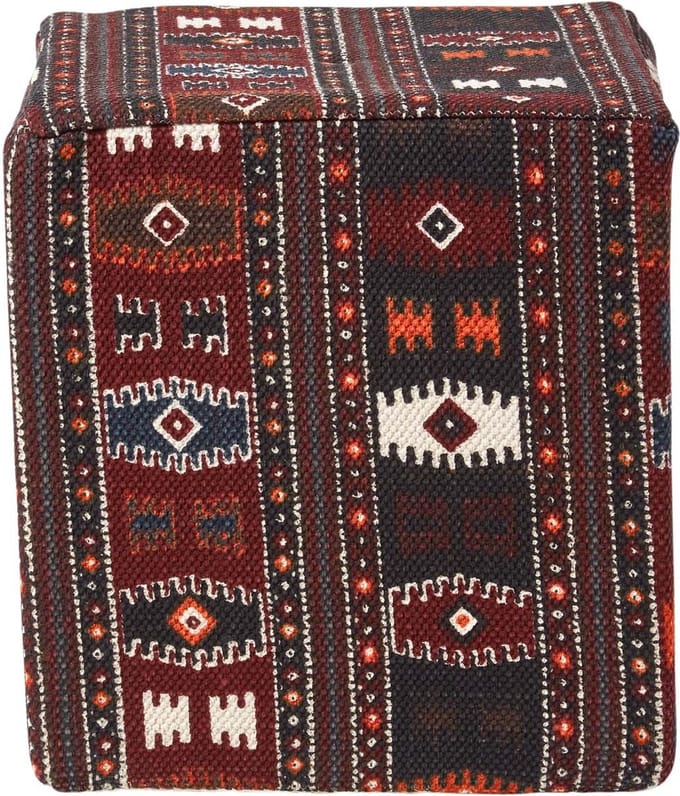Homescapes Ontwerper Hocker Ottomaanse Kelim