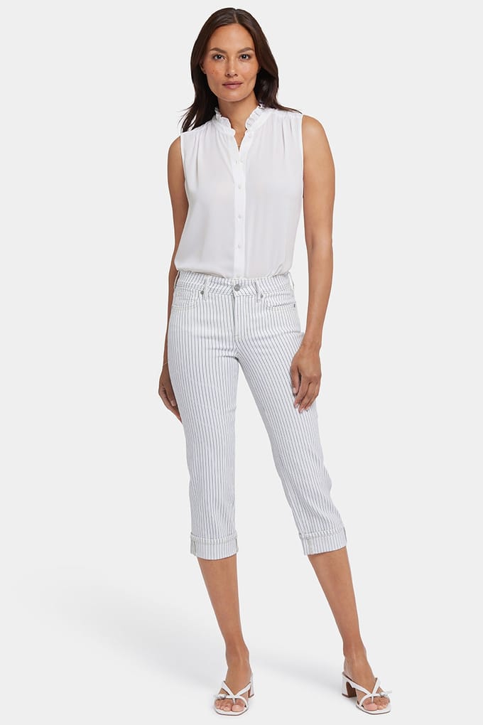 Marilyn Straight Crop Jeans Met Manchetten