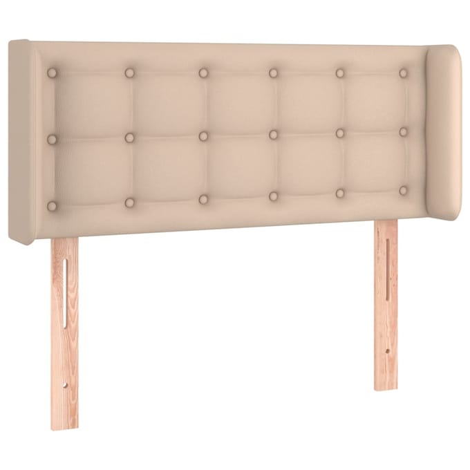 vidaXL - Hoofdbord - LED - 93x16x78/88 - cm - kunstleer - cappuccinokleurig