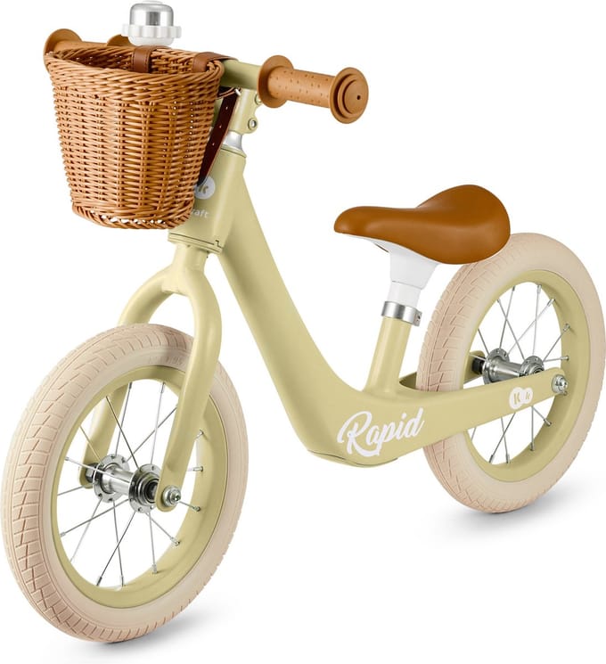 Kinderkraft RAPID 2 - Loopfiets - Lichtgewicht - Lekvrije Wielen - Verstelbaar Zadel - Groen