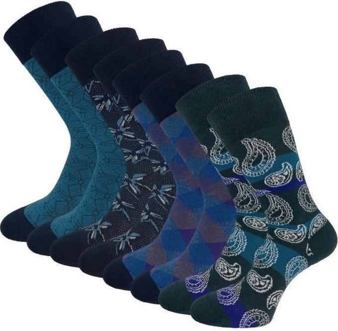 8 paar SQOTTON® - Naadloze sokken - Munros - Maat 36-40