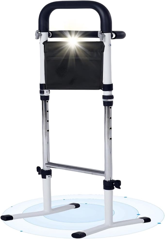 Hulp Handgreep - Ondersteuning Handvat - Veilig Opstaan - Antislip Voeten - 75-91 cm - Wit