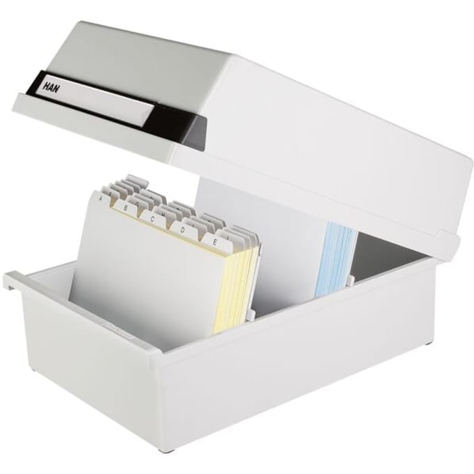 HAN 955-11 955-11 Kaartenbak Lichtgrijs Aantal kaarten (max.): 1.300 kaarten DIN A5 liggend