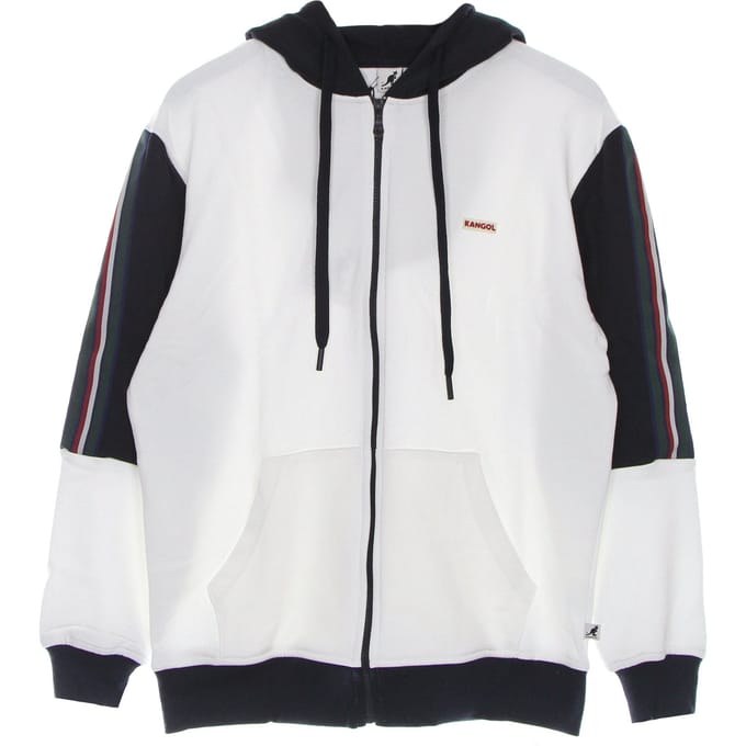 Heritage-herenhoodie met getapete rits, gebroken wit