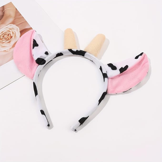 Halloween Koe Grote Oor Hoofdband white