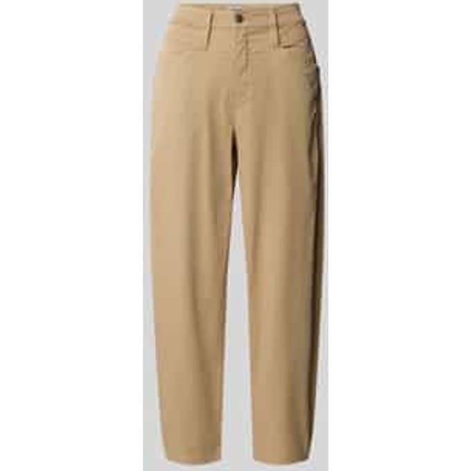 straight fit BROEK met Ritssluitingdetail Model 'Bora'