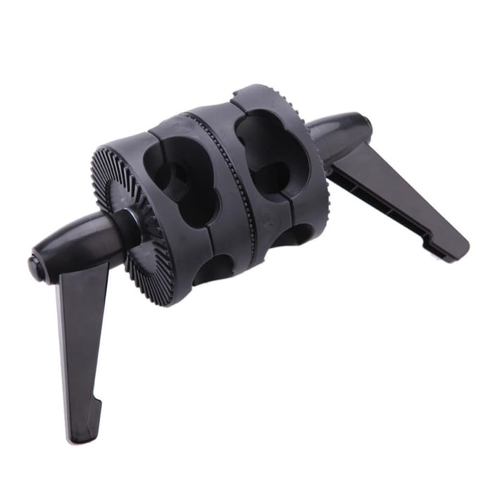 Dubbele draaibare handgreepkophoekklem voor fotostudio Boomarm Reflectorhouderstandaard black