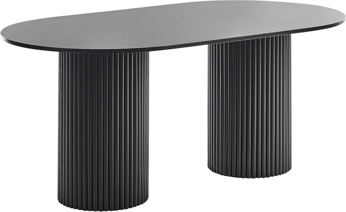 SHERIDAN - Eettafel - Zwart - MDF