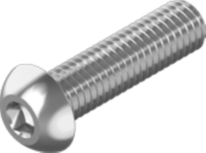RVS laagbolkopschroef met binnenzeskant A2 M5X8mm per 10 stuks