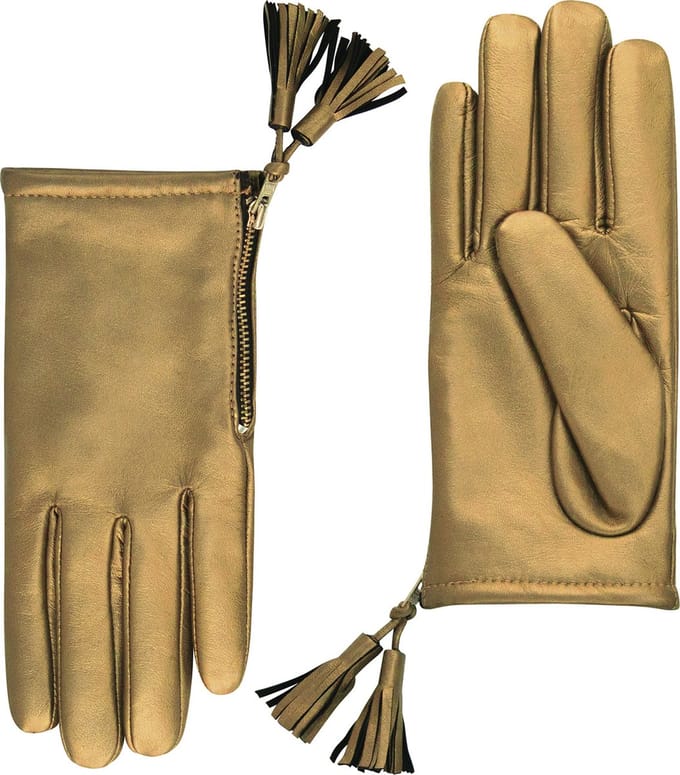 Laimböck Dames Handschoenen Foggia Goud | Maat 7.5