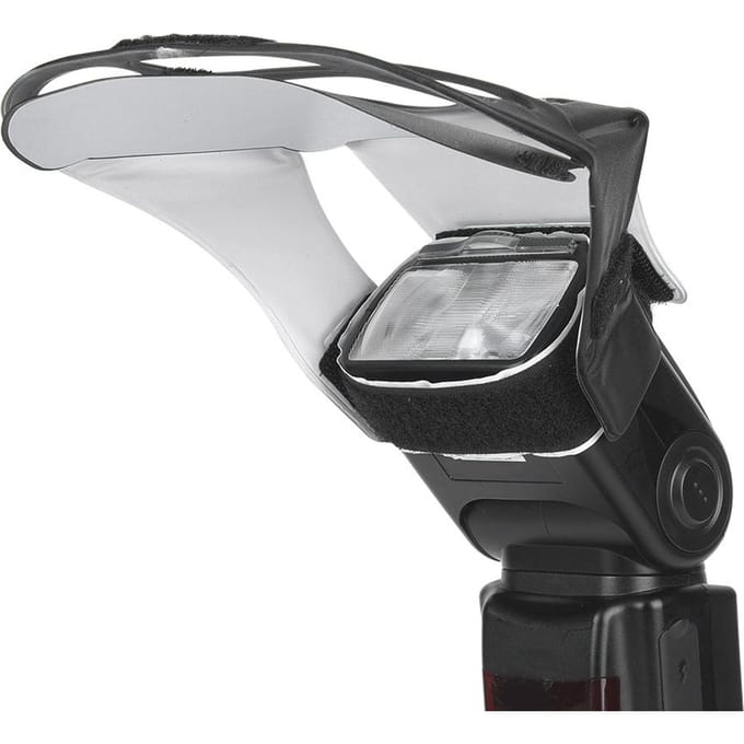 Universele SLR Camera Top Flitslicht Lamp Reflectorbord Set Zilver Wit Goud white