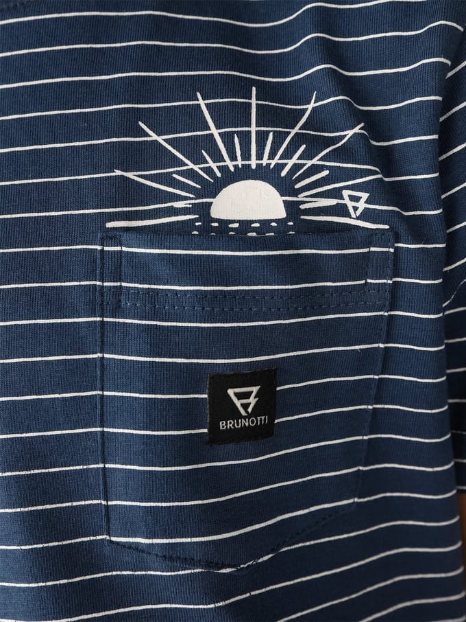 Brunotti Crypty Jongens T-shirt | Blauw - 140