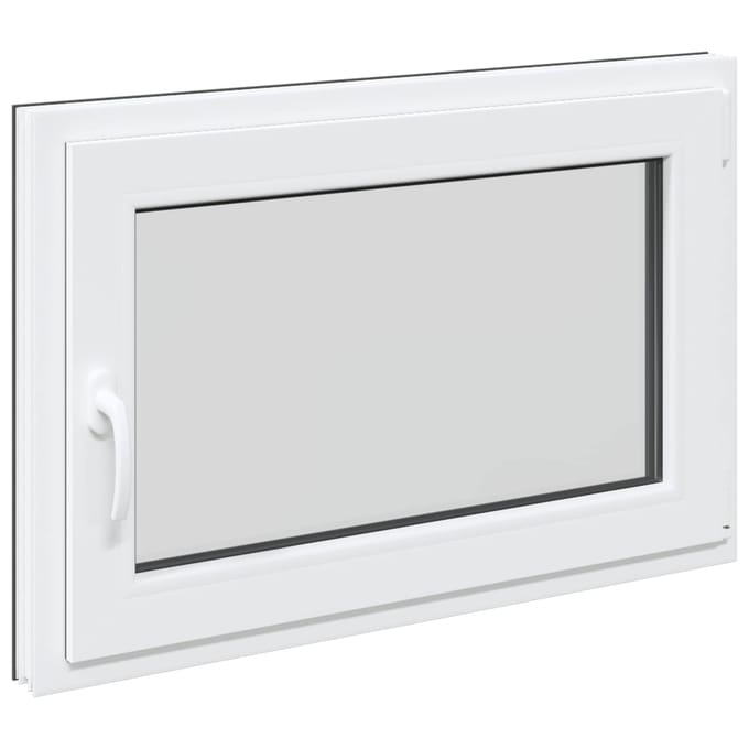 vidaXL - Kleur - binnenkant - kelderraam - Wit - RISOR - 90 - x - 50 - cm