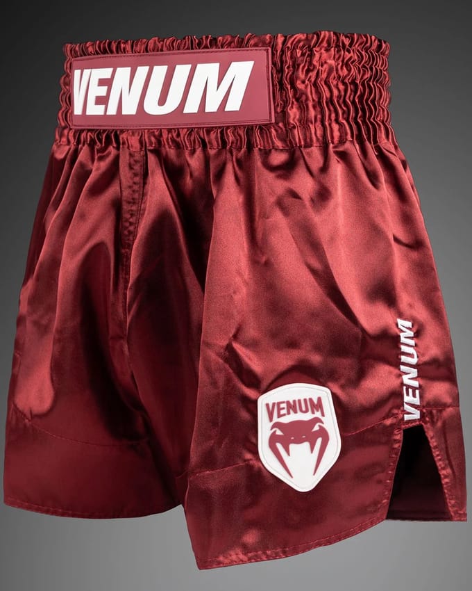 Venum Classic Evo Muay Thai Shorts Burgundy - S