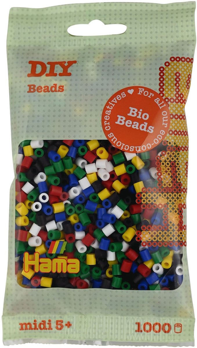 Hama Midi Bio Ironing Beads - Bright Colors Mix (198) 1000 pcs.