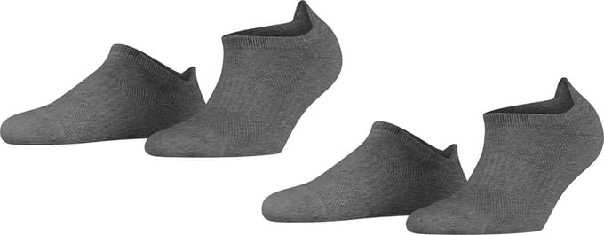 Esprit Active Basic 2-Pack duurzaam biologisch katoen multipack sneakersokken heren grijs - Maat 39-42