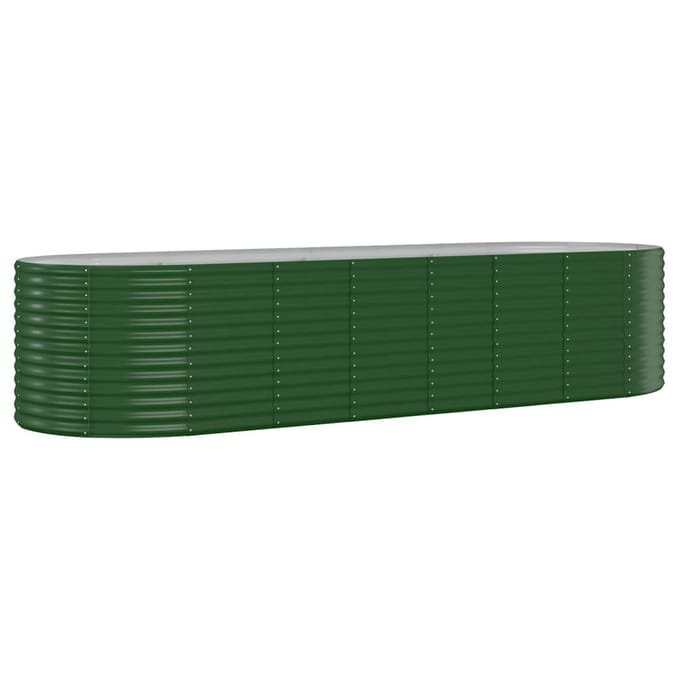 vidaXL - Plantenbak - 322x100x68 - cm - gegalvaniseerd - staal - groen