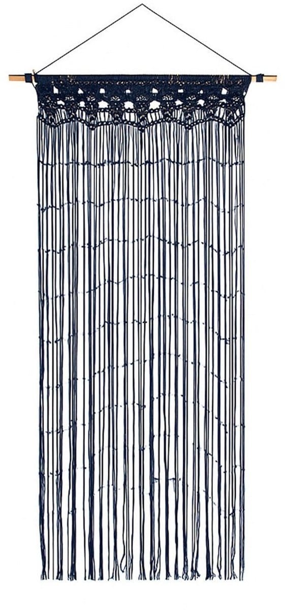 2Lif Deurgordijn Macrame marine blauw 90 x 200cm