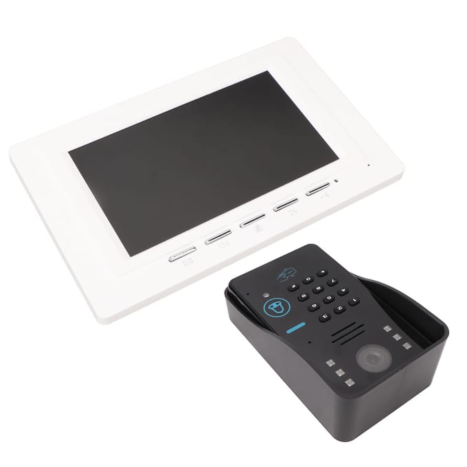 Draadloze Deurbel Camera 7-inch Binnendisplay RFID Infrarood Camera 1000TVL Draadloze Video Deurbel EU Plug