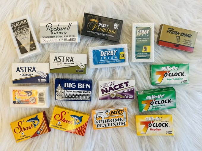 Safety Razor Blades sampler pack - 95 scheermesjes