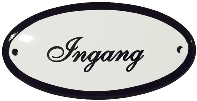 Deurbord Ingang