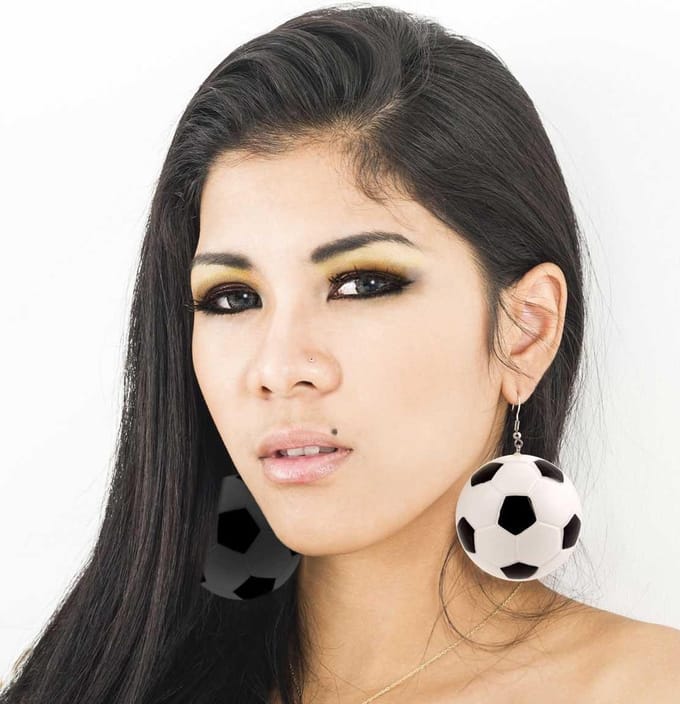 Voetbal oorbellen
