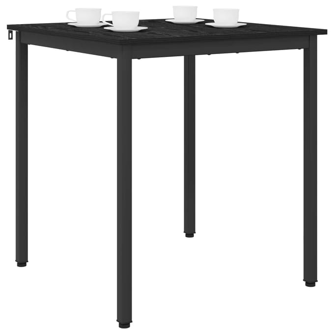 vidaXL - Eettafels - 70 - x - 70 - x - 75 - cm - Bewerkt - hout - Zwart - eiken - Vierkant