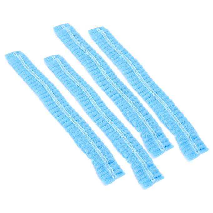 100 stuks Niet-geweven Wegwerp Netmuts Ademend Rekbaar Schoonheidssalon Douche Badmuts blue