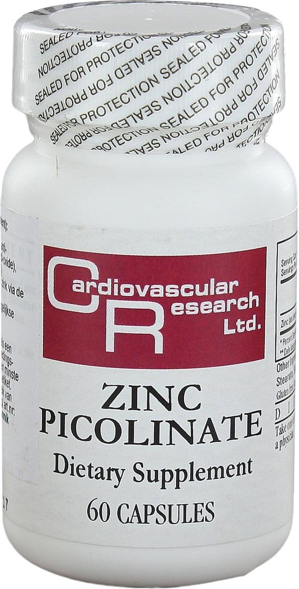 Cardio Vasc Res Zink picolinaat 25mg 60 Capsules