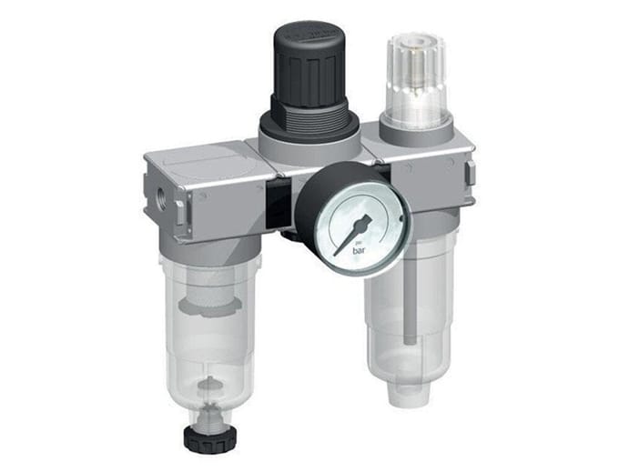 FRL 3-Delig G1/8'' 750l/min 0.5-10.0bar/7-145psi Semi-Auto 40 mm Manometer Metaal Multifix 0