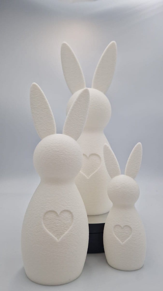 Paasdecoratie fuzzy haasjes - set van 3