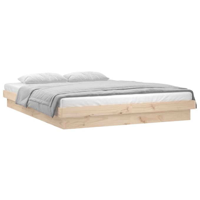 vidaXL - Bedframe - LED - massief - hout - 120x200 - cm