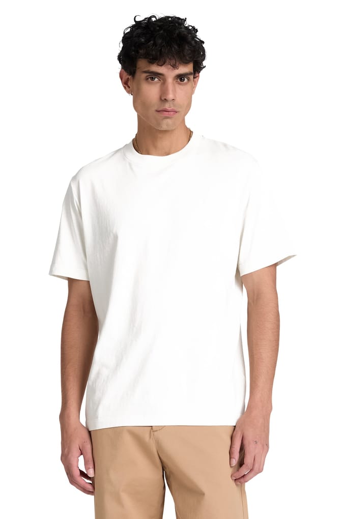 Timberland Oyster River Chest Logo Ss Tee Reg Vintage White Größe: S | Basic T-Shirts Outlet | Herren | Weiß