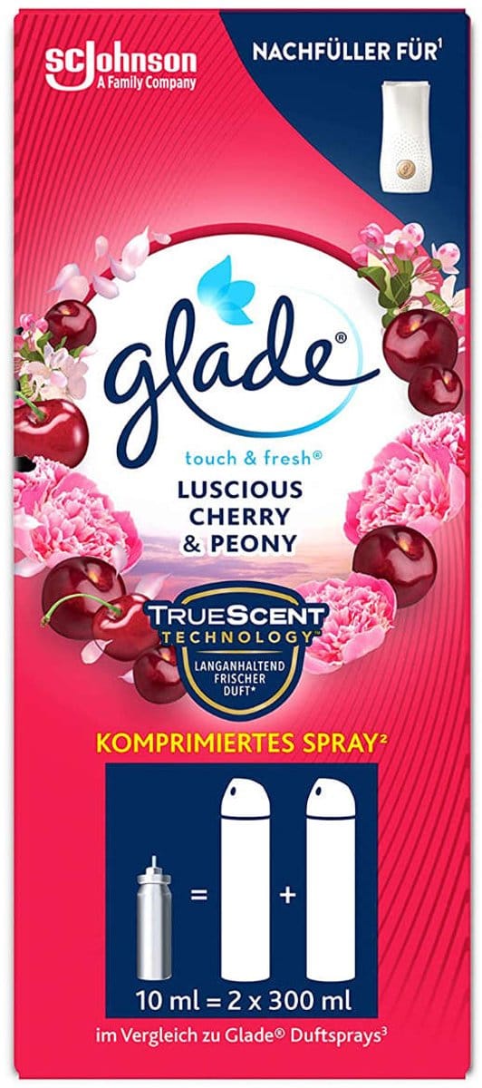 Glade Touch & Fresh Minispray navulling 10ml Luscious cherry peony
