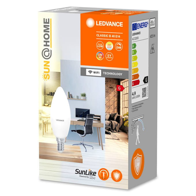LEDVANCE SMART+ LEDVANCE Sun@Home Classic B 25 E14 4,9W CCT 922
