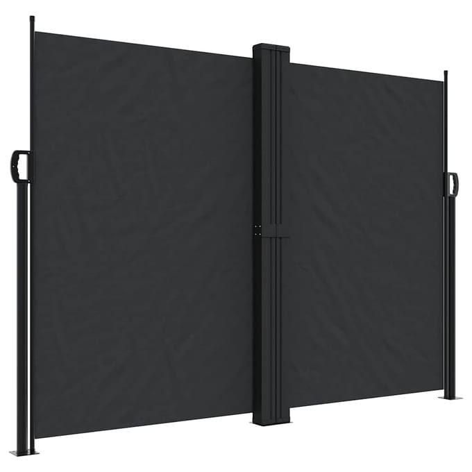 vidaXL - Windscherm - uittrekbaar - 180x600 - cm - zwart