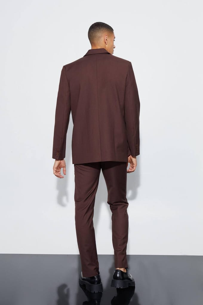 Relaxed Fit Cargo Blazer | Chocolate | Size 46