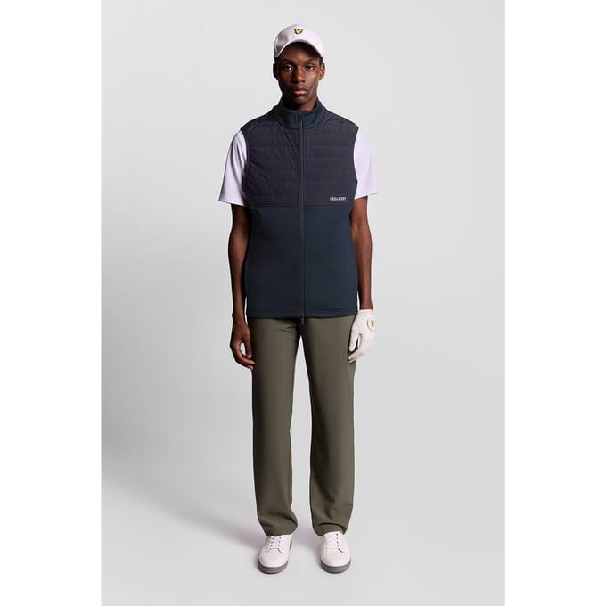 Lyle & Scott Golf Windjammer Full Zip Vest Dark Navy Größe: S | Bodywarmer Outlet | Herren | Blau