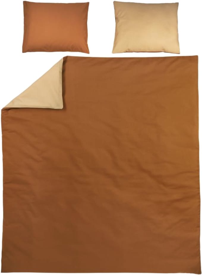 Meyco Uni Dekbedovertrek Camel / Warm Sand 200 x 200 / 220 cm