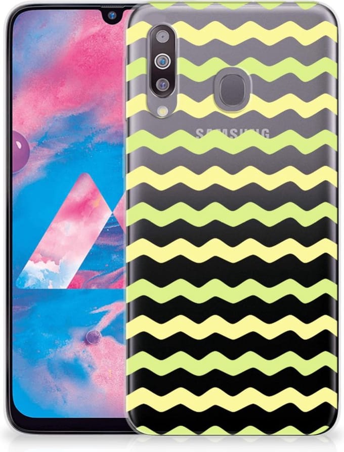 Samsung Galaxy M30 TPU bumper Waves Yellow