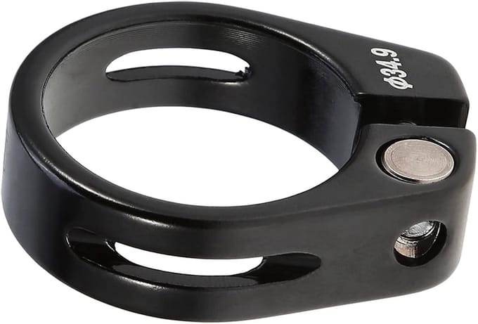 Zadelklem 34.9mm - Fiets Zadelpen - Aluminium Legering - Zwart