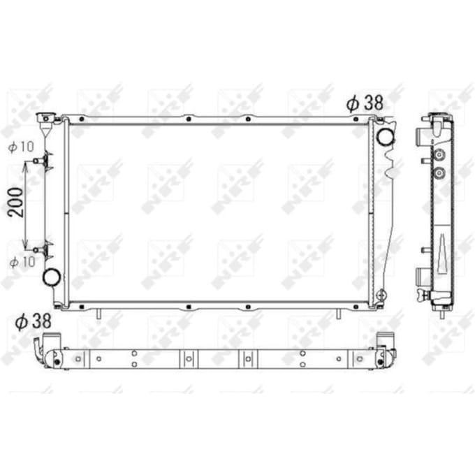 Radiator, motorkoeling NRF 53326