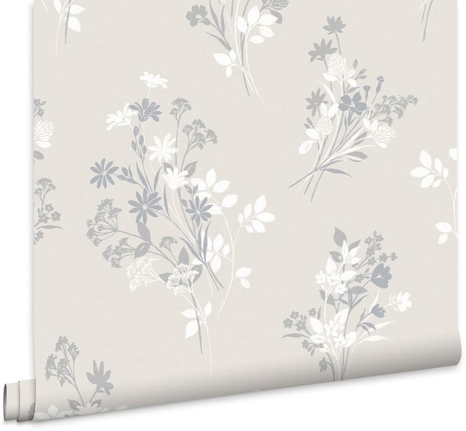 Laura Ashley Igerna Behang - Bloemen - 10mx52cm - Beige