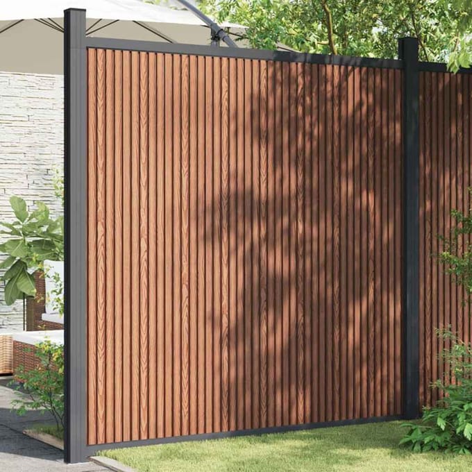 vidaXL - Schuttingpaneel - 173x186 - cm - HKC - bruin