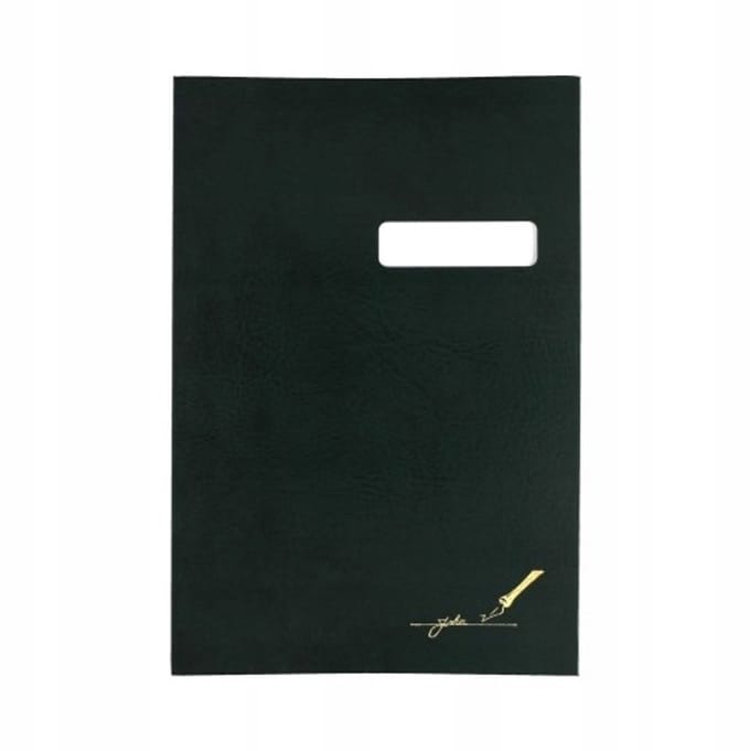 Groene Barbara map met venster, 20 kaarten, A4