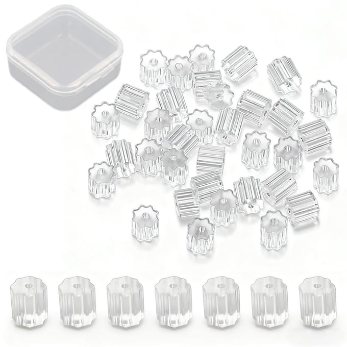 Dailygoods - 300 Stuks Silicone Oorbelruggen Transparant